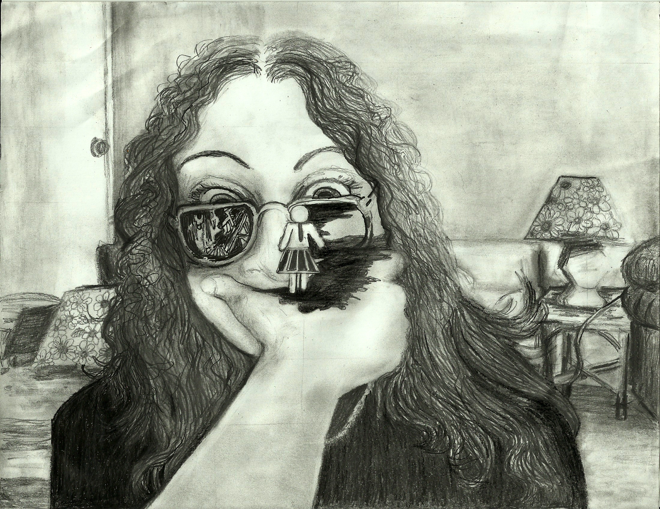 I Thinking Crazy,Pencil drawing, sketch