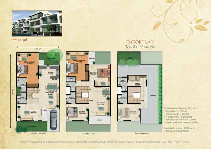 Panchsheel Villas 144 Sq.Yard