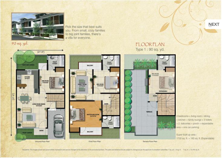 Panchsheel Villas 90 Sq.Yard