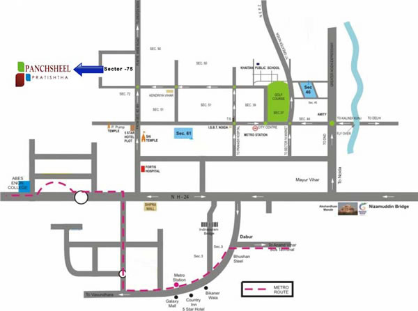 Location Map - Panchsheel Pratishtha