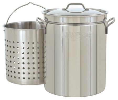 Bayou Classic Steam Boil Stainless Steel Stockpot with Basket