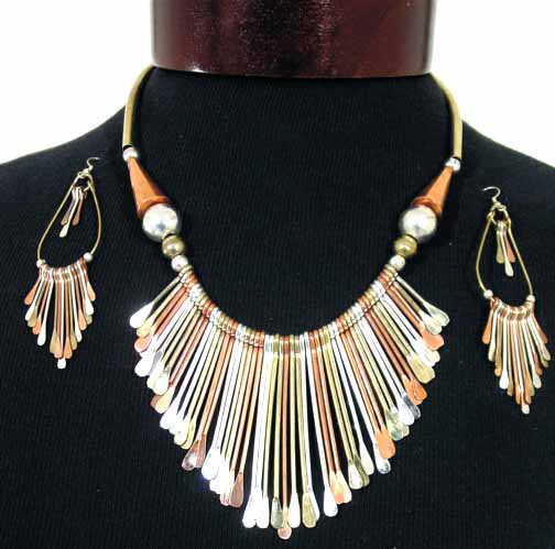 Royal Brass & Copper Jewelry Set