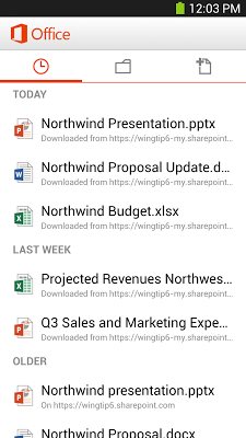 Microsoft office Mobile for Android