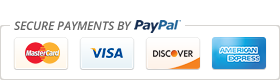 Image Secure Payment of PayPal - American Express, Visa, discovery and Mastercard