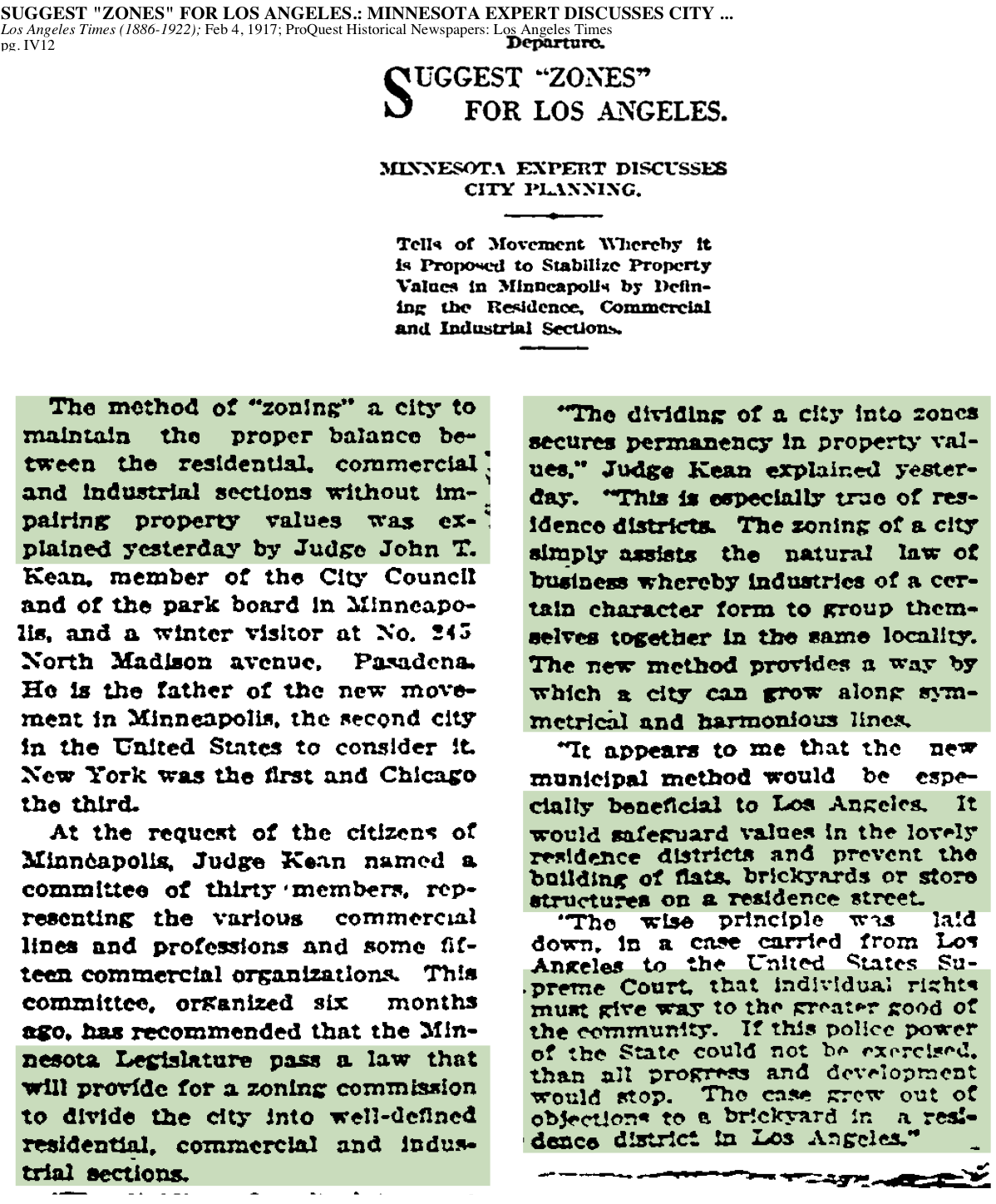 1917-The method of Zoning