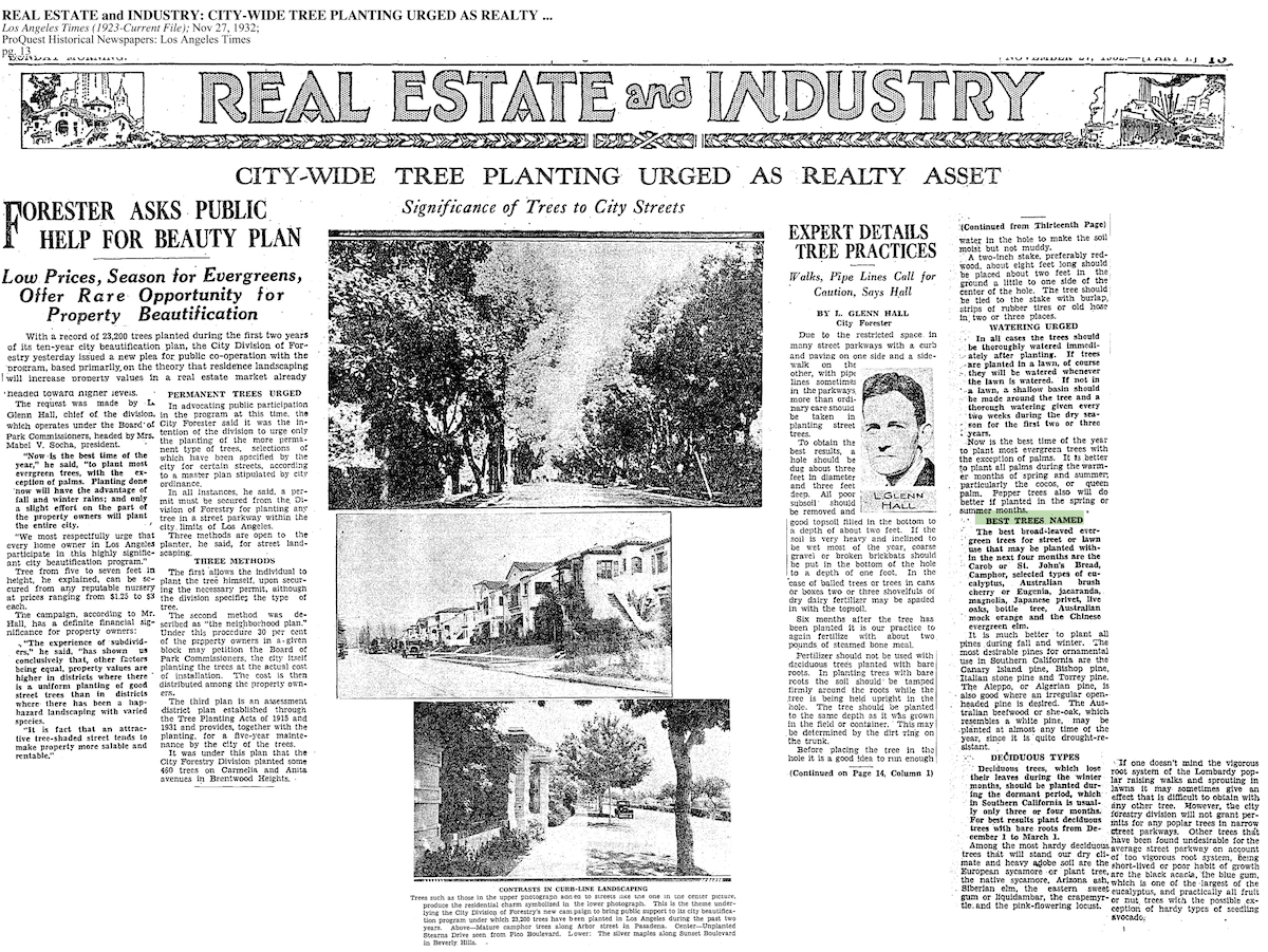 1932-Significance Of Trees To City Streets