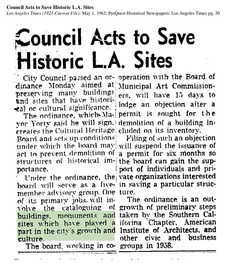 1962-Council Acts To Save Historic Sites