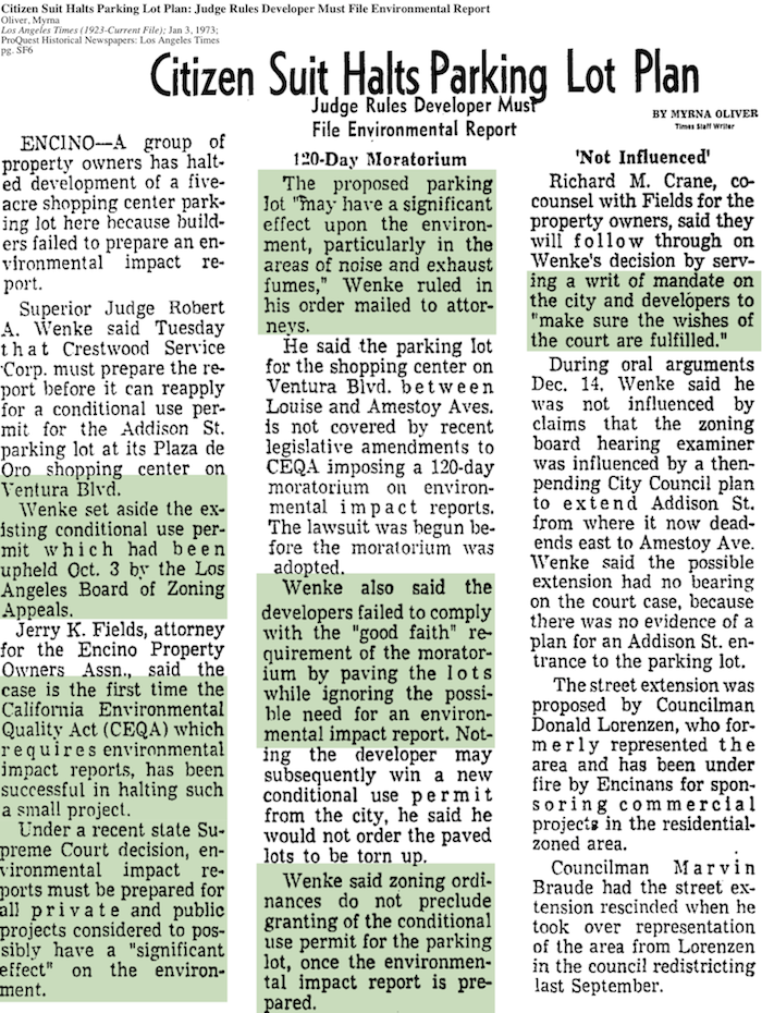 1973-First Case CEQA A Success