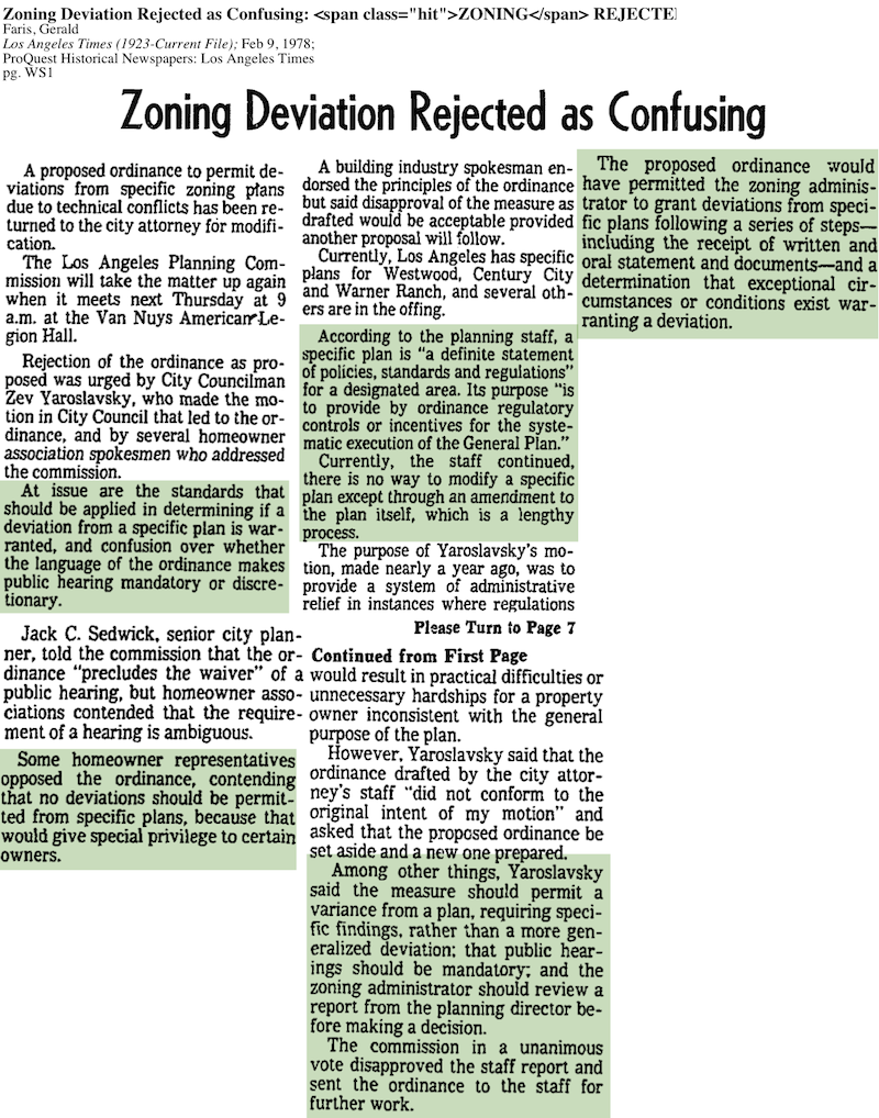 1978-Zoning Deviation Rejected