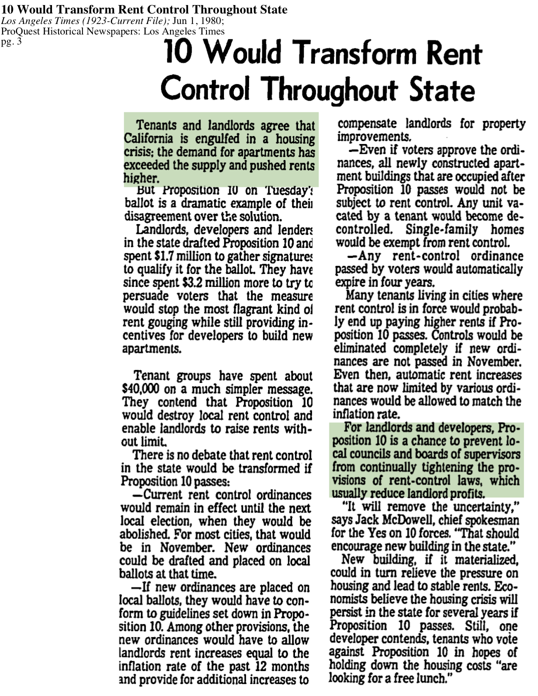 1980-Proposition 10 Transform Rent Control Crisis