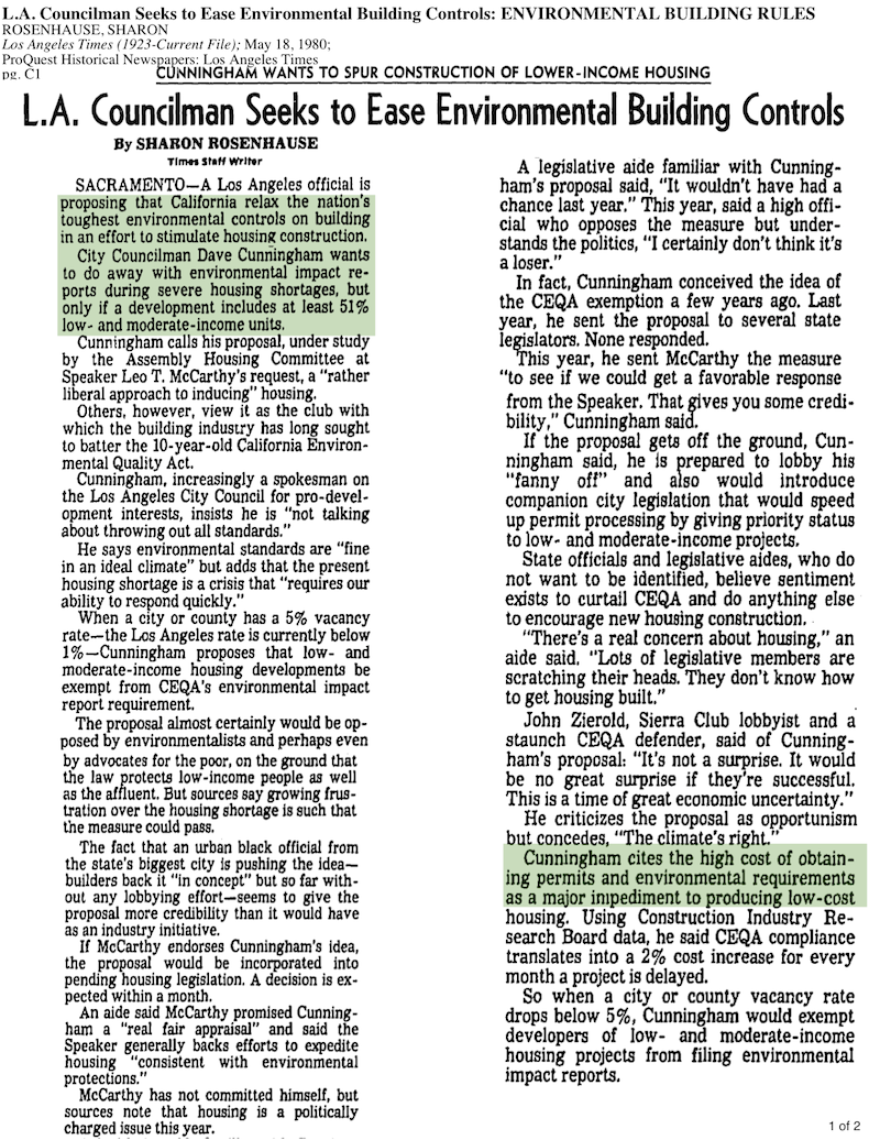 1980-Councilman Cunningham Wants To Do Away With Environmental Reports