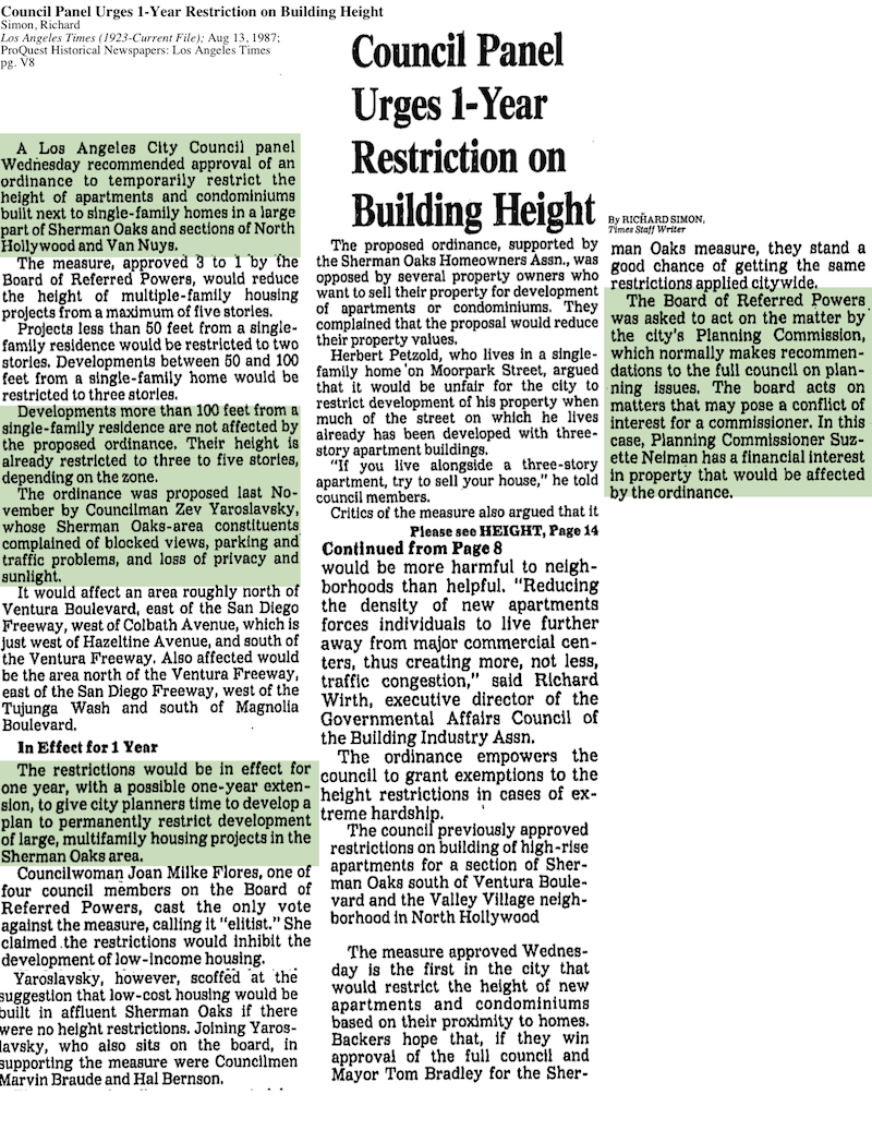 1987-Council Panel 1 year estriction