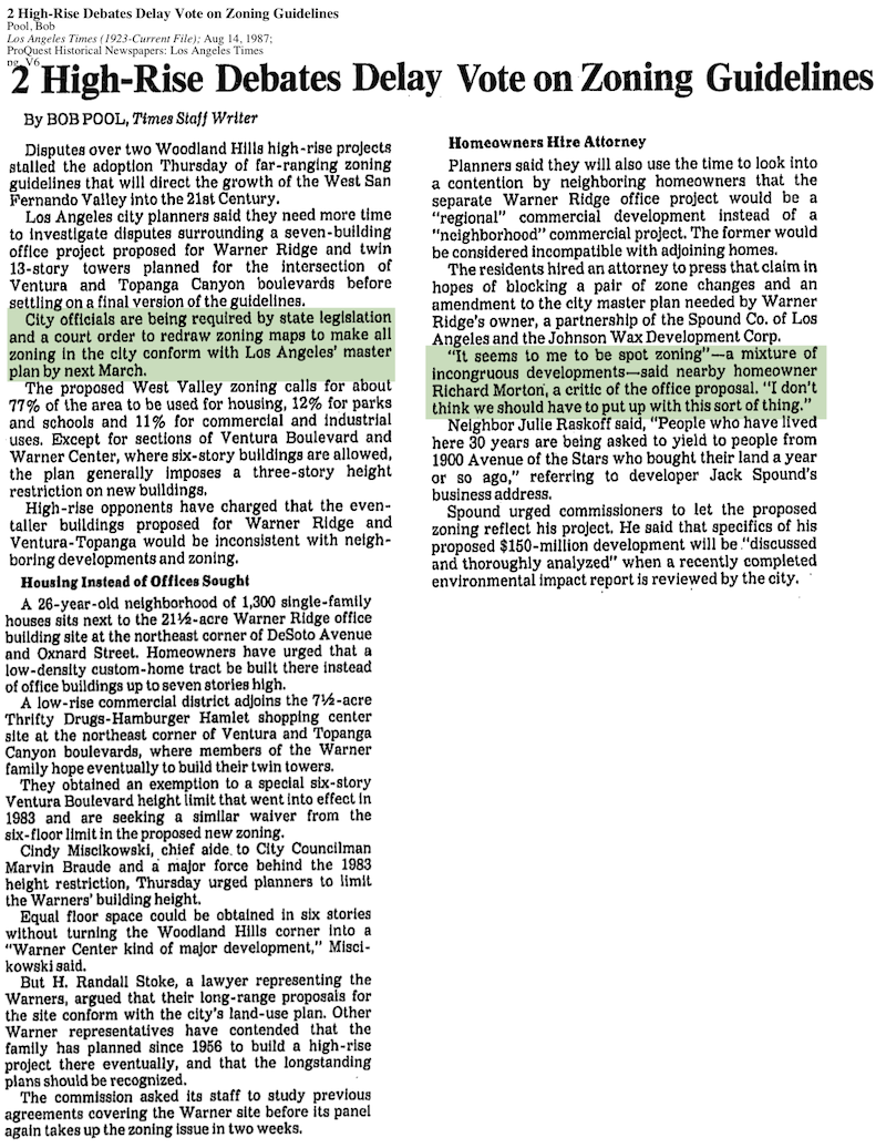 1987-Debates on Zoning Guidelines