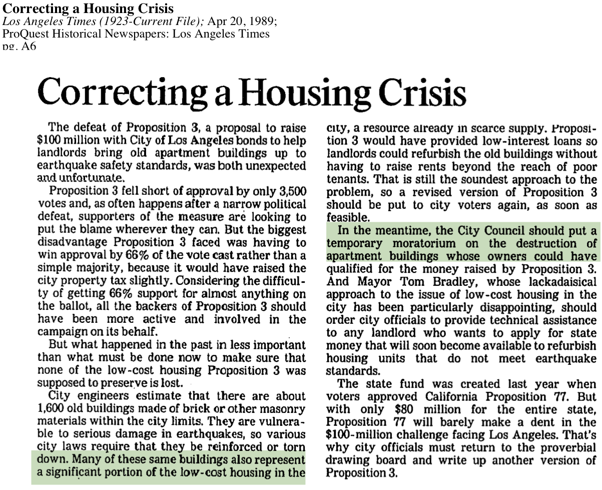 1989-Correcting Housing Crisis