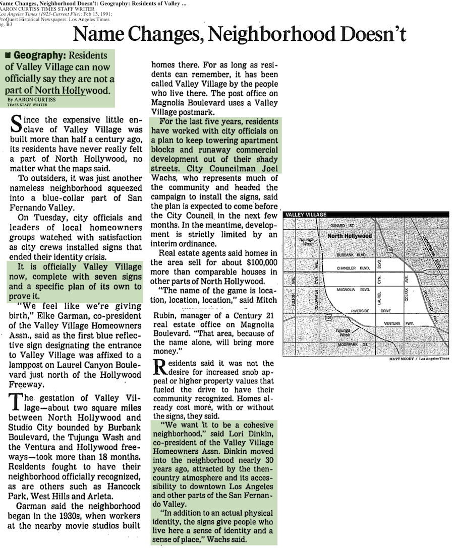 1991-Name Changes, Neighborhood Doesn't