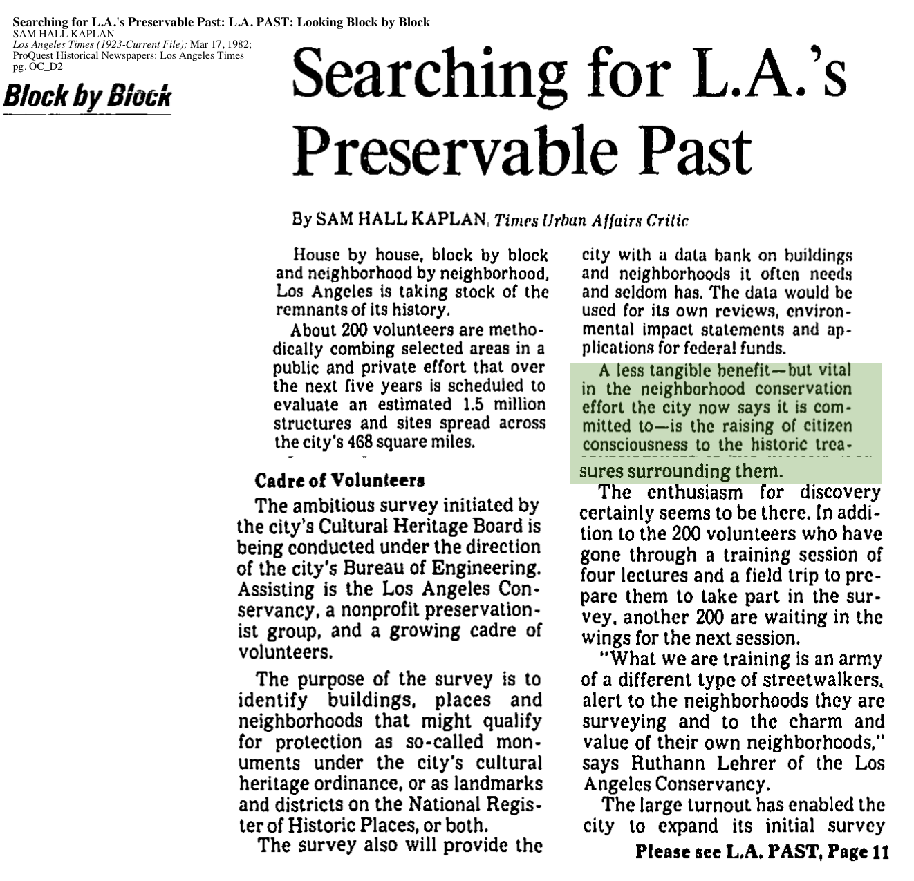 1982-Searching for L.A.'s Preservable Past